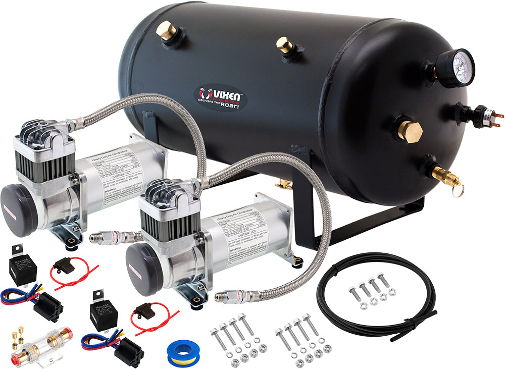 VIXEN HORNS VXO8350DP 5 GALLON AIR TANK WITH DUAL 200 PSI AIR COMPRESSOR ONBOARD AIR SYSTEM image 0