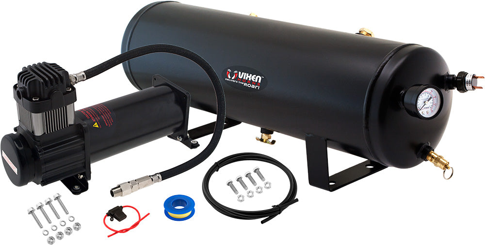 VIXEN HORNS VXO8330B 3 GALLON AIR TANK WITH 200 PSI AIR COMPRESSOR ONBOARD AIR SYSTEM image 0