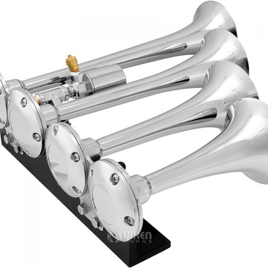 VIXEN HORNS VXH4124C FOUR TRUMPET TRAIN AIR HORN CHROME PLATED WITH