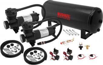 VIXEN AIR VXO4831DB 3 GALLON STEEL AIR TANK WITH DUAL 200 PSI AIR COMPRESSOR ONBOARD AIR SYSTEM
