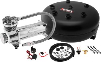 VIXEN AIR VXO4840C 4 GALLON STEEL PANCAKE AIR TANK WITH 200 PSI AIR COMPRESSOR ONBOARD AIR SYSTEM