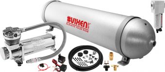 VIXEN AIR VXO4850CF 5 GALLON ALUMINUM AIR TANK WITH 200 PSI AIR COMPRESSOR ONBOARD AIR SYSTEM