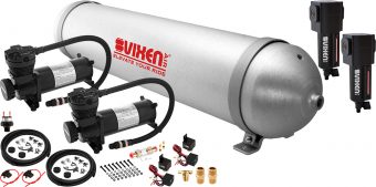 VIXEN AIR VXO4850DBF 5 GALLON ALUMINUM AIR TANK WITH DUAL 200 PSI AIR COMPRESSOR ONBOARD AIR SYSTEM