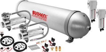 VIXEN AIR VXO4850DCF 5 GALLON ALUMINUM AIR TANK WITH DUAL 200 PSI AIR COMPRESSOR ONBOARD AIR SYSTEM