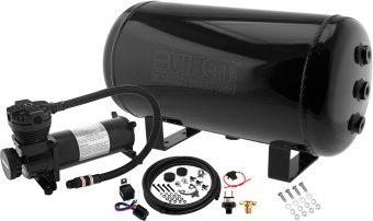 VIXEN AIR VXO4852AB 6 GALLON ALUMINUM AIR TANK BLACK WITH 200 PSI AIR COMPRESSOR ONBOARD AIR SYSTEM