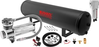 VIXEN AIR VXO4852CF 5 GALLON STEEL AIR TANK WITH 200 PSI AIR COMPRESSOR ONBOARD AIR SYSTEM