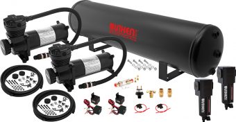 VIXEN AIR VXO4852DBF 5 GALLON STEEL AIR TANK WITH DUAL 200 PSI AIR COMPRESSOR ONBOARD AIR SYSTEM