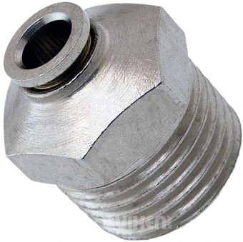 VIXEN AIR VXA7124 1/2″ NPT MALE TO PUSH TO CONNECT (PTC) FOR 1/4″ OD HOSE STRAIGHT PNEUMATIC FITTING
