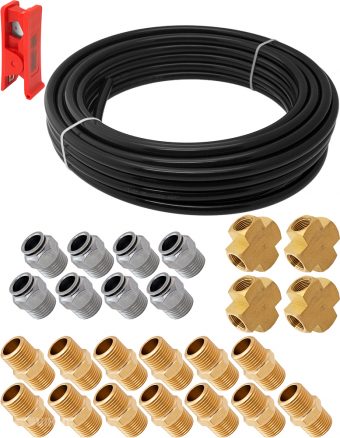 VIXEN AIR VXK1221H SET OF FITTINGS FOR EIGHT 1/2" NPT AIR VALVES USING 1/2" OD AIR LINES