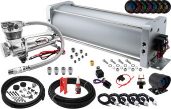 VIXEN AIR VXX2595/480CH AIR SUSPENSION KIT FOR TRUCK/CAR BAG/AIR RIDE/SPRING. ON BOARD SYSTEM, 200PSI COMPRESSOR, 2.5 GALLON ALUMINUM TANK