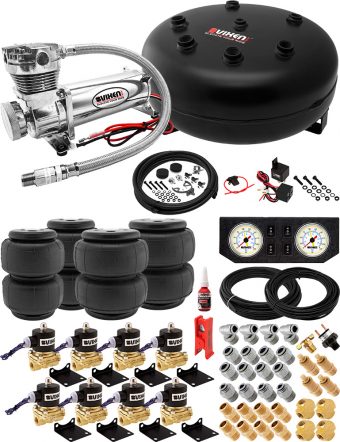 VIXEN AIR VXX3804PW/4840C AIR SUSPENSION KIT FOR TRUCK/CAR/AIR RIDE. ON BOARD SYSTEM - 200 PSI COMPRESSOR, 4 GALLON TANK