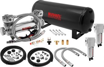 VIXEN AIR VXO8831DCF 3 GALLON STEEL AIR TANK WITH DUAL CYLINDER 300 PSI AIR COMPRESSOR ONBOARD AIR SYSTEM