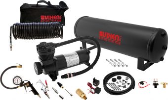 VIXEN AIR VXO4841BI 4 GALLON STEEL AIR TANK WITH 200 PSI AIR COMPRESSOR AND TIRE INFLATION KIT ONBOARD AIR SYSTEM