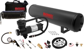 VIXEN AIR VXO4852BI 5 GALLON STEEL AIR TANK WITH 200 PSI AIR COMPRESSOR AND TIRE INFLATION KIT ONBOARD AIR SYSTEM
